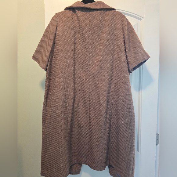 Simply Vera Women's Size L - Oxford Brown Buttonless Coat - no waist strap - Picture 3 of 6